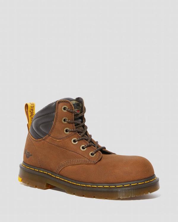 Dr Martens Dámské Pracovní Boty Hynine Safety Toe Hnědé, CZ-095872